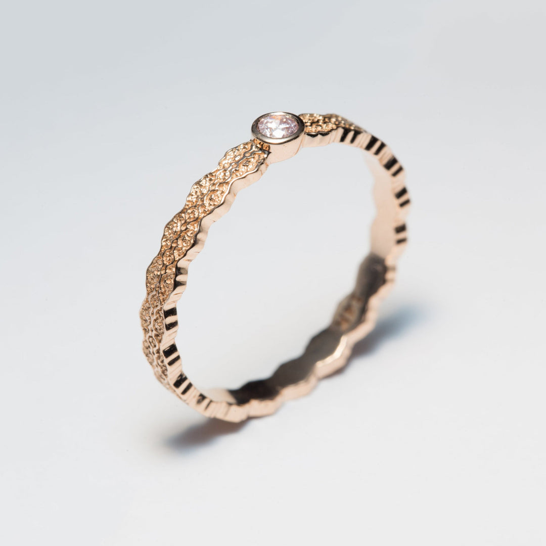 Isla Lace Solitaire Pink Diamond Ring - Size 7