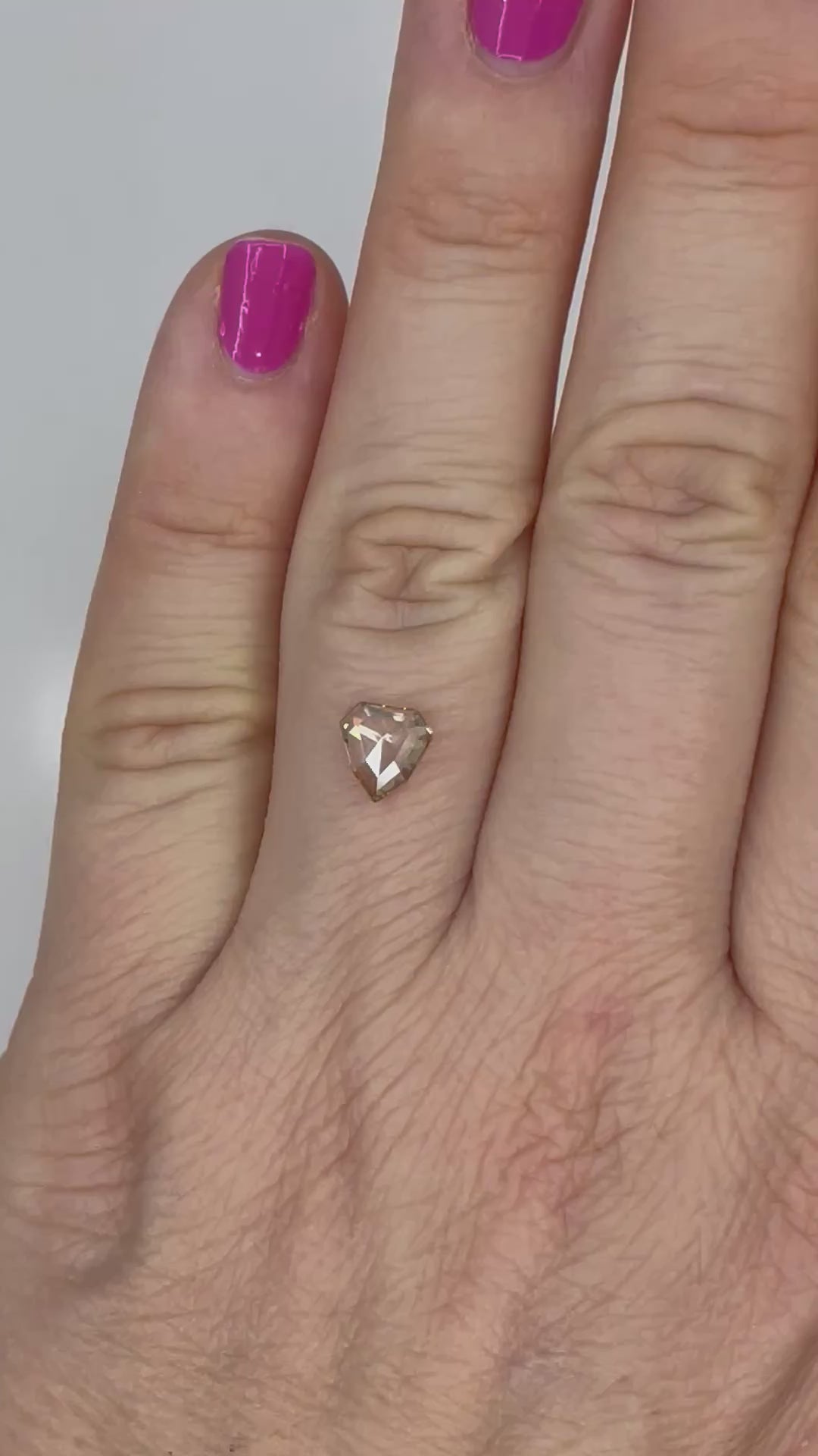 0.65ct Champagne Shield Rose Cut Diamond