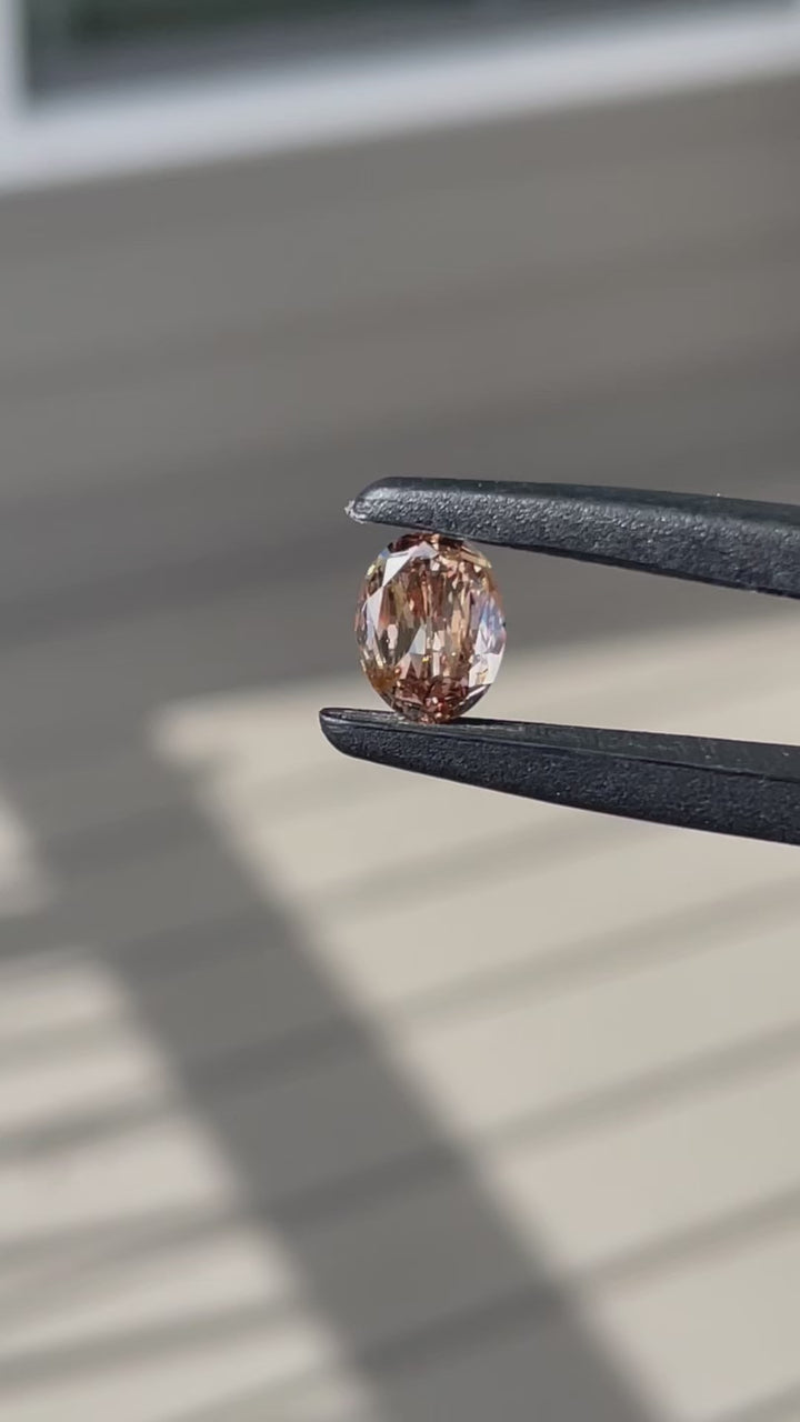 1.53ct Oval Brilliant Champagne Diamond with GIA Certificate I2