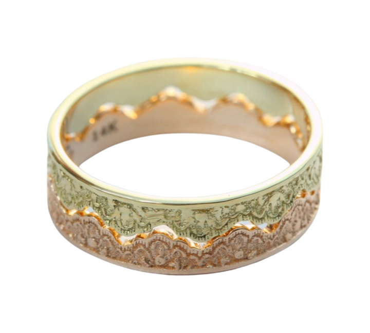 Maeve Lace Crown Wedding Bands
